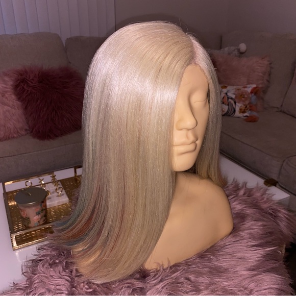 blonde multicolor lob (long bob) wig - Picture 7 of 13